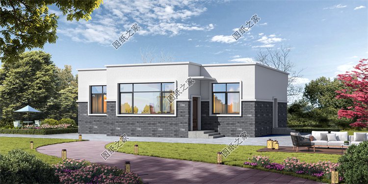 現(xiàn)代風(fēng)一層別墅效果圖設(shè)計(jì)案例