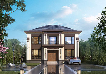 12.8x10米二層自建房別墅設(shè)計(jì)圖，大氣美觀(guān)實(shí)用，建造無(wú)憂(yōu)