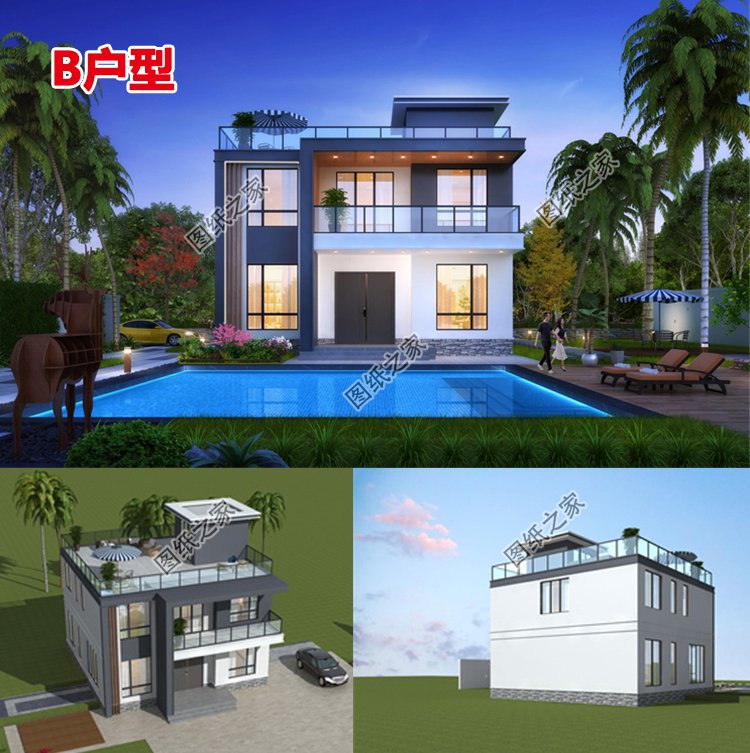 現(xiàn)代風農(nóng)村別墅效果圖