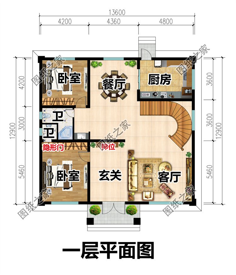 二層別墅設(shè)計(jì)圖一層