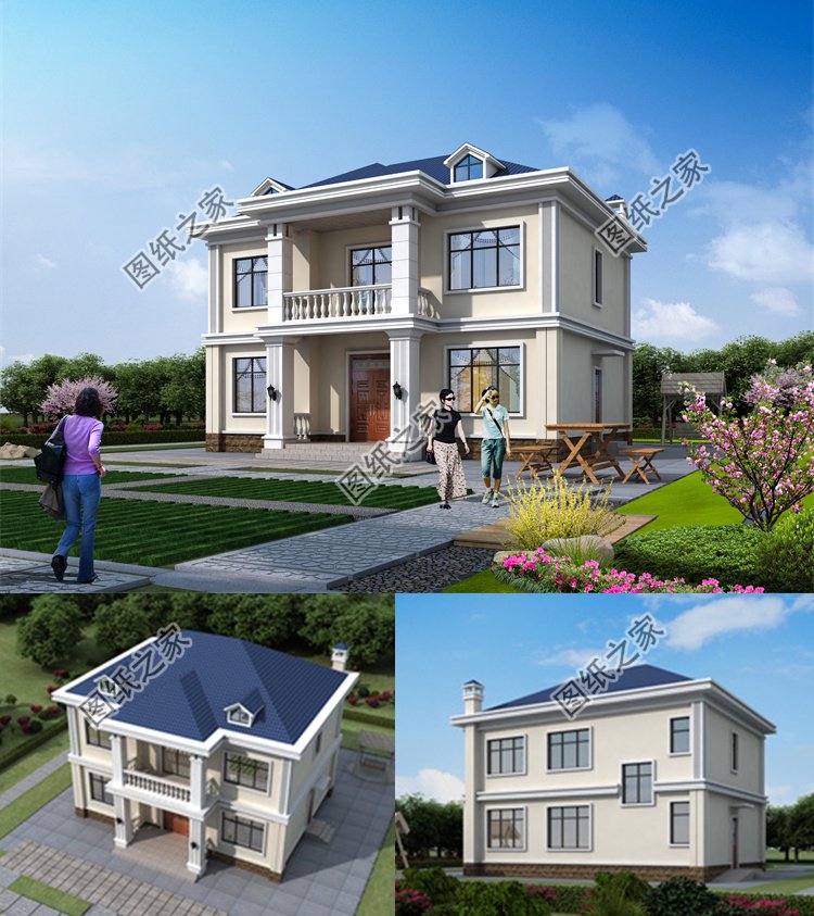 120平米二層別墅設(shè)計(jì)圖效果圖