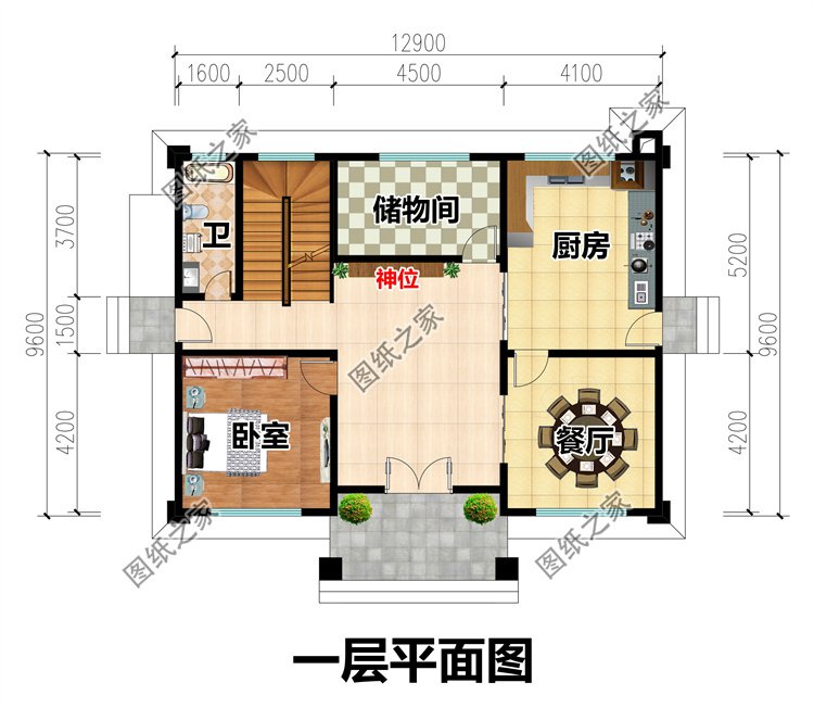 120平米二層別墅設(shè)計(jì)圖一層