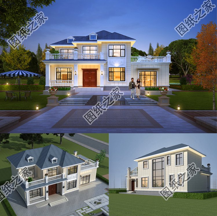 二層帶電梯歐式設(shè)計(jì)效果圖