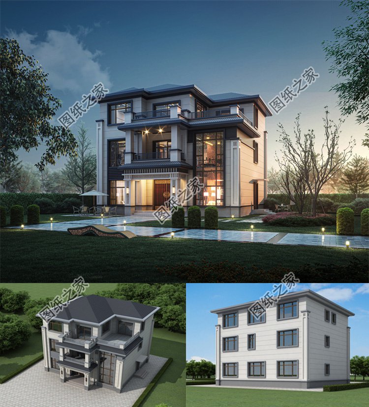 三層農(nóng)村自建別墅設(shè)計(jì)圖效果圖