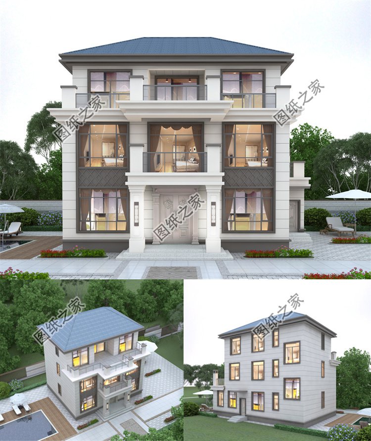 三層獨(dú)棟別墅設(shè)計(jì)效果圖