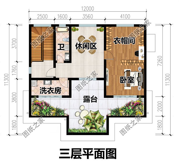 三層獨(dú)棟別墅設(shè)計(jì)三層