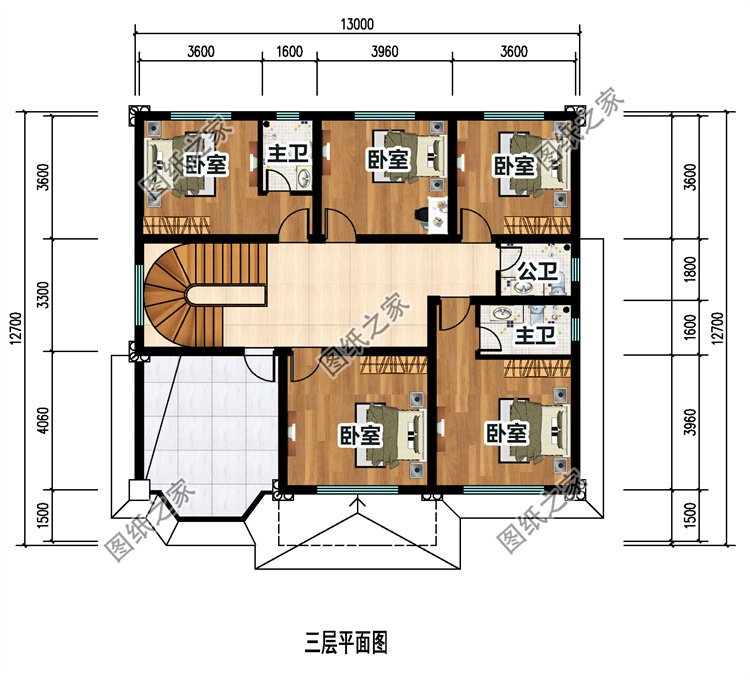 三層歐式別墅設(shè)計圖三層