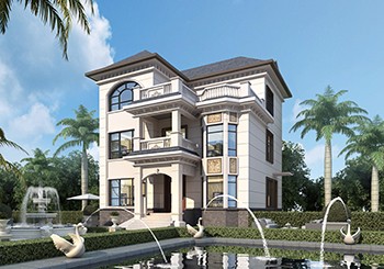 面寬12米簡歐三層農(nóng)村別墅設計圖，低調(diào)又奢華鄉(xiāng)村別墅