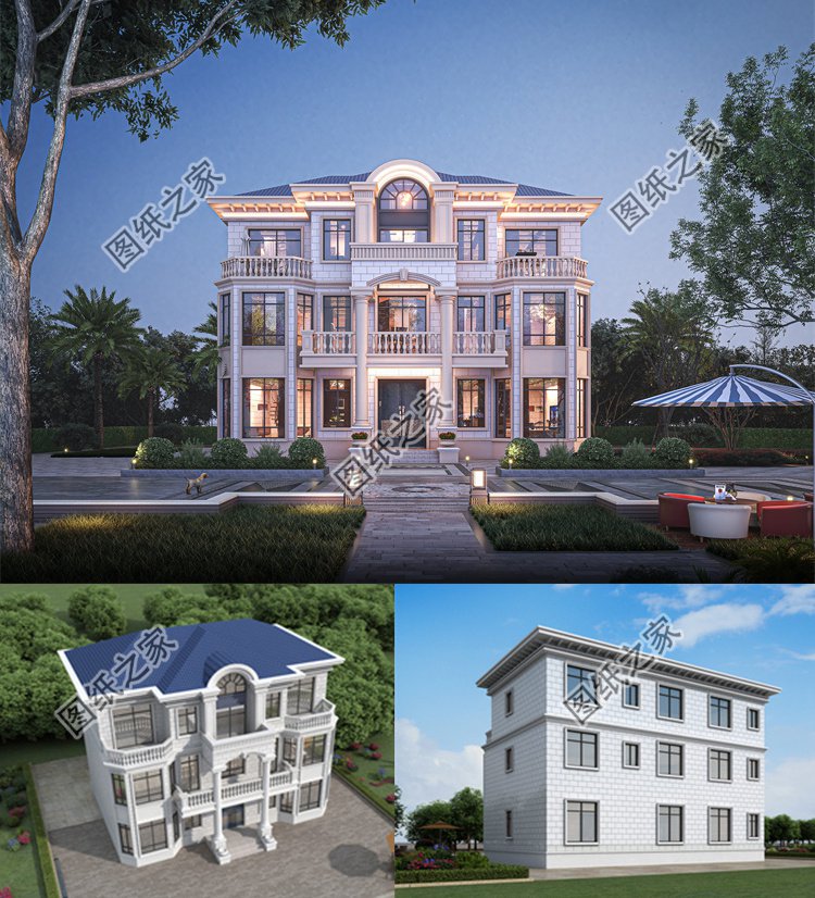 三層法式別墅設計圖效果圖