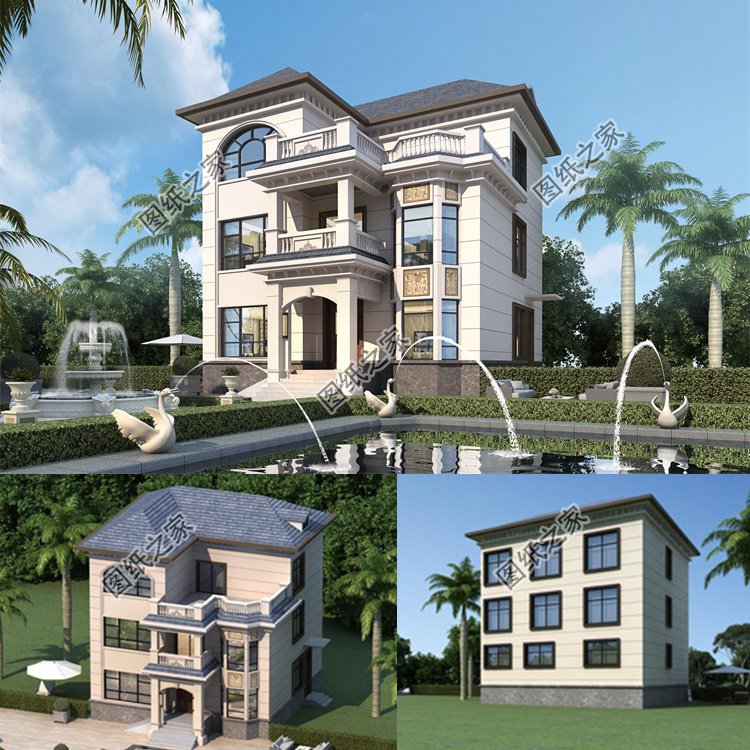 三層農(nóng)村別墅設(shè)計圖效果圖