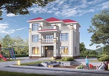 150平米簡(jiǎn)歐三層農(nóng)村別墅設(shè)計(jì)圖，低調(diào)又奢華