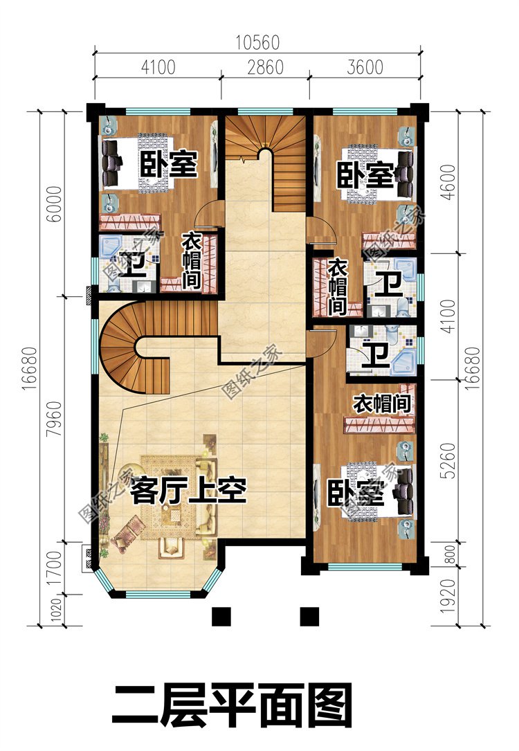 農(nóng)村建的小別墅二層