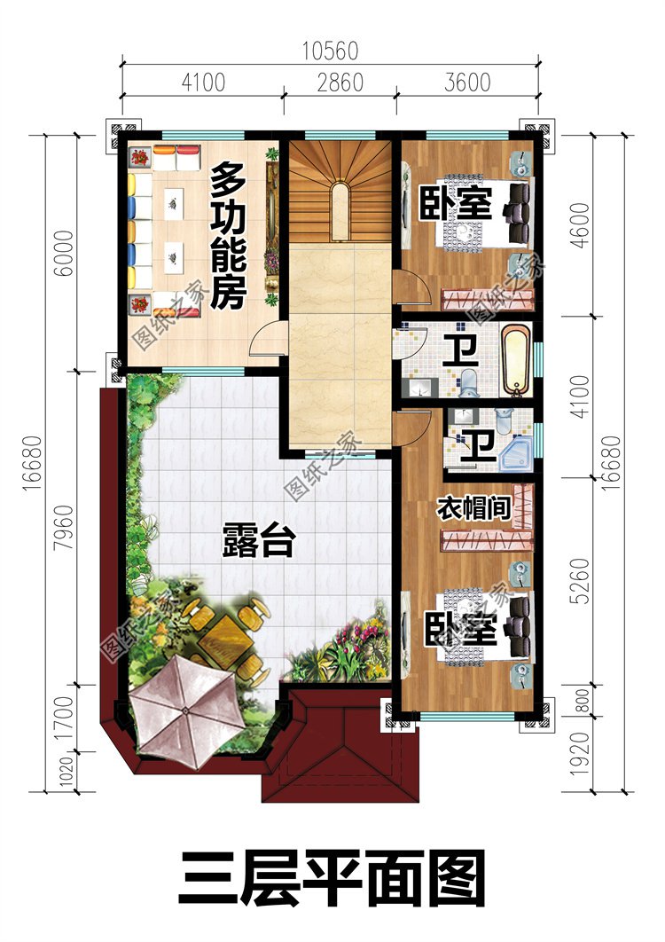 農(nóng)村建的小別墅三層