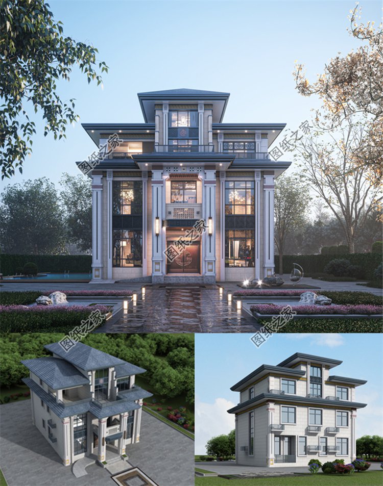 三層簡約別墅效果圖