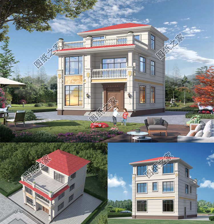 三層農(nóng)村別墅設(shè)計(jì)圖效果圖