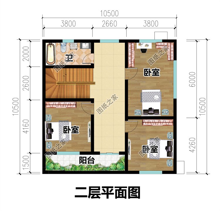 徽派中式三層別墅二層