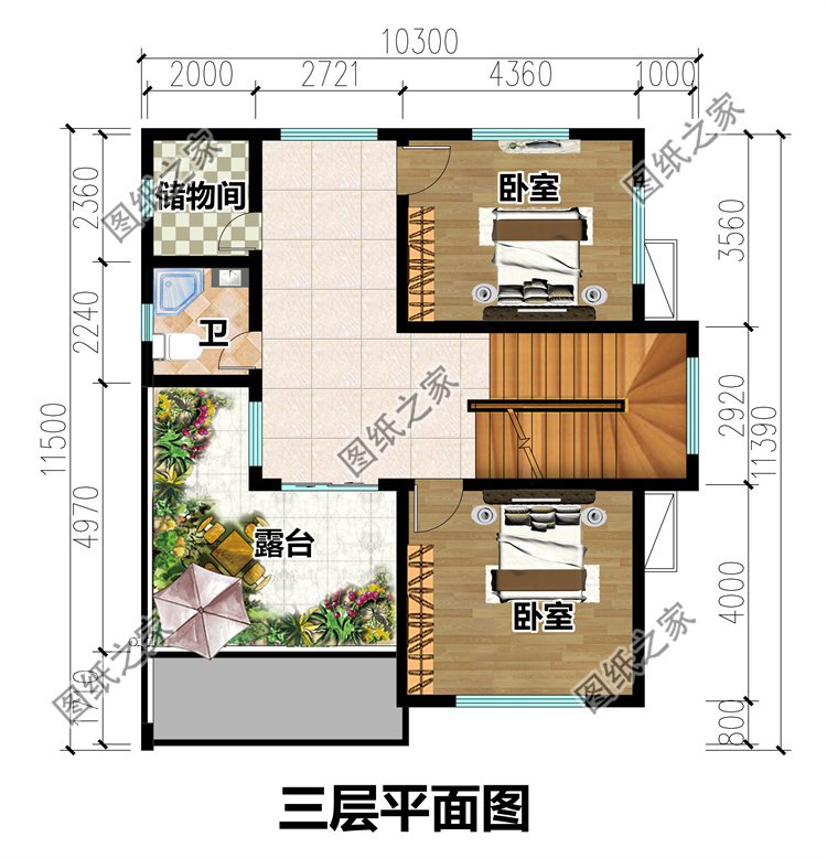 三層現(xiàn)代時(shí)尚風(fēng)別墅三層