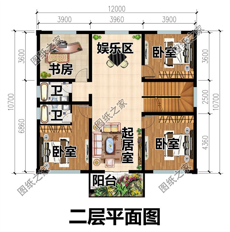 二層農(nóng)村別墅設(shè)計圖2