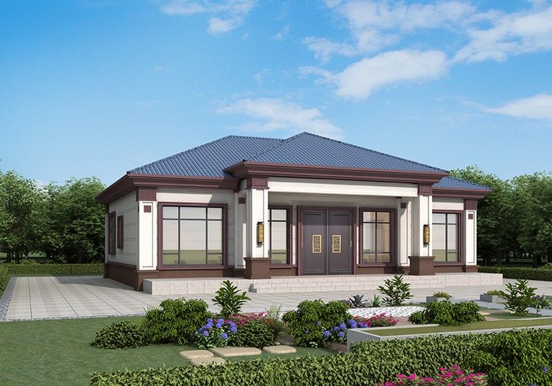 一層農(nóng)村自建房設(shè)計(jì)，背面不開(kāi)窗，15乘10米，內(nèi)部布局實(shí)用