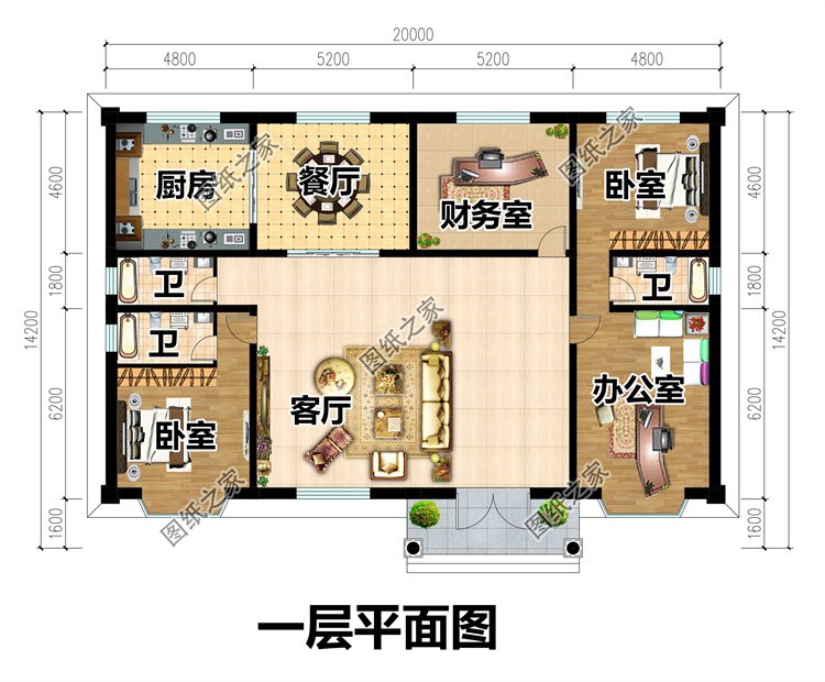 實(shí)用一層別墅設(shè)計(jì)圖1