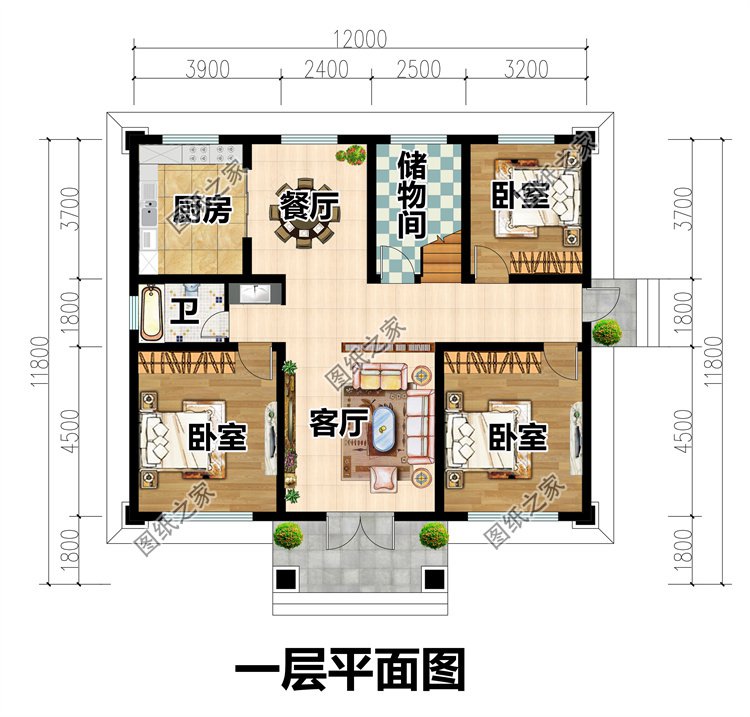 兩層三間農(nóng)村自建房圖2