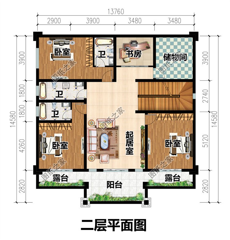 背面不開窗二層別墅3