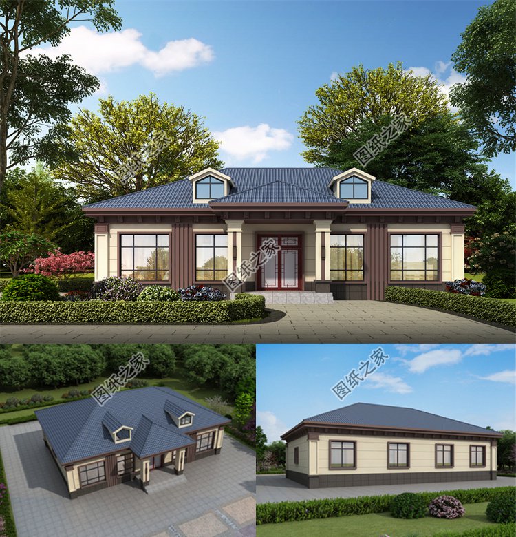 農(nóng)村實用自建房一層別墅1