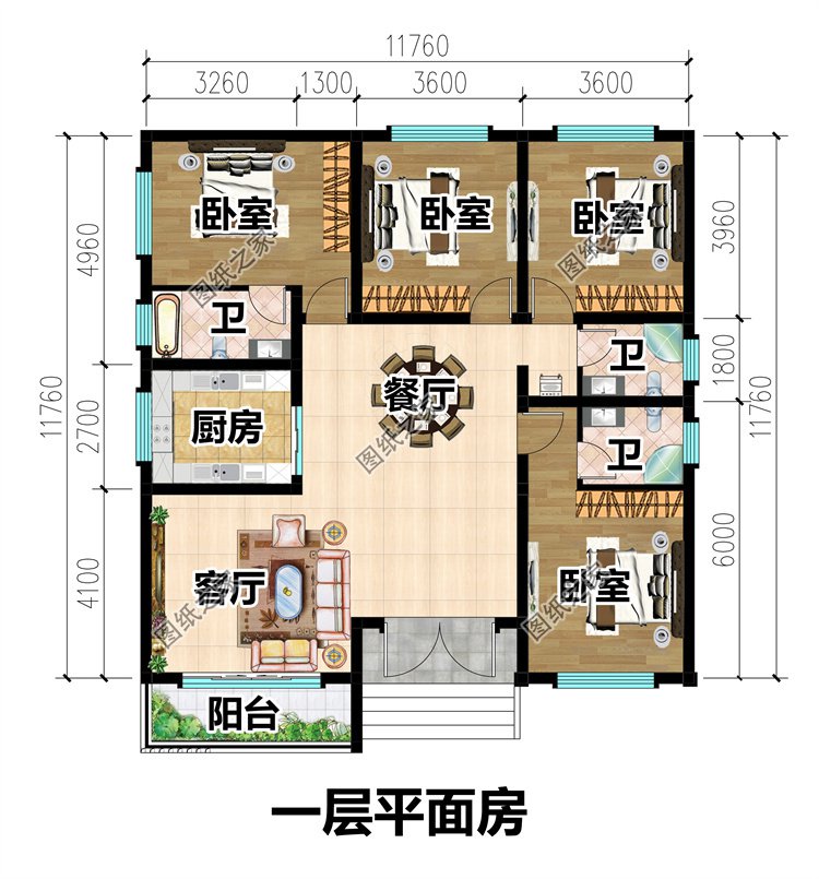 現(xiàn)代風(fēng)平屋頂一層自建房2