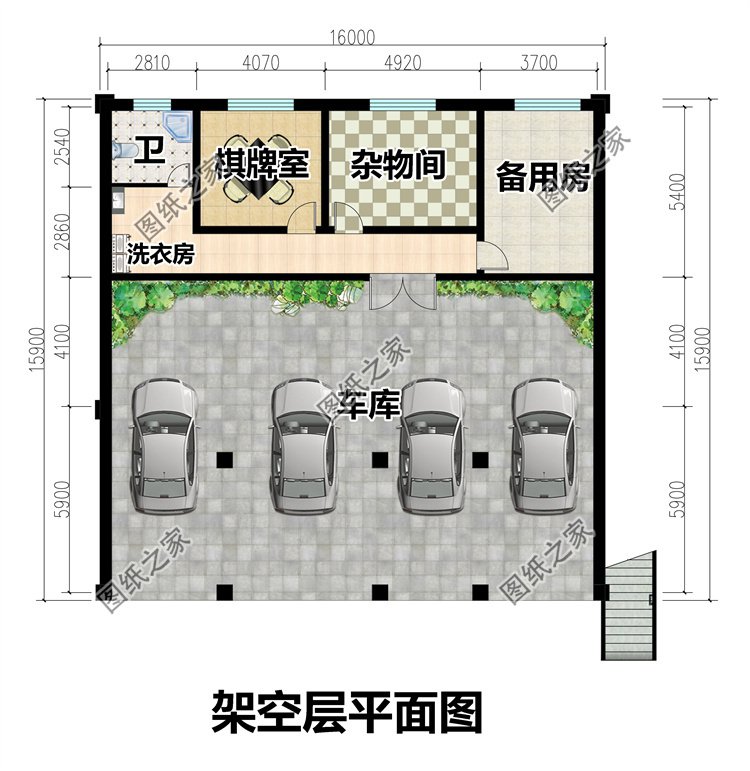 一層帶架空層的農(nóng)村別墅2