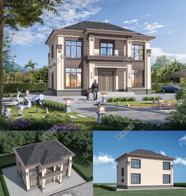 三間二層最好看別墅設(shè)計圖1