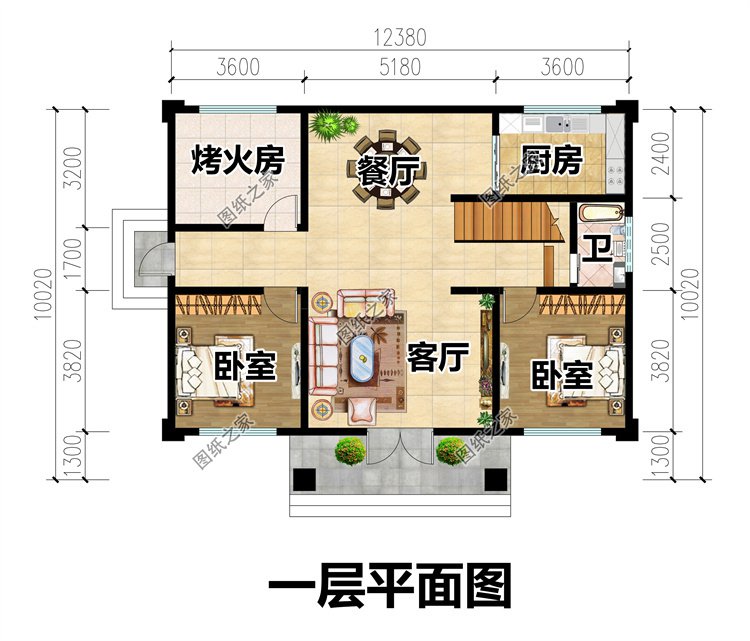 三間二層最好看別墅設(shè)計圖2
