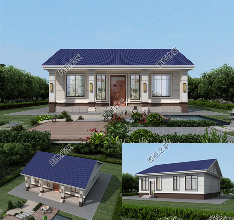 農(nóng)村一層平房設計圖1