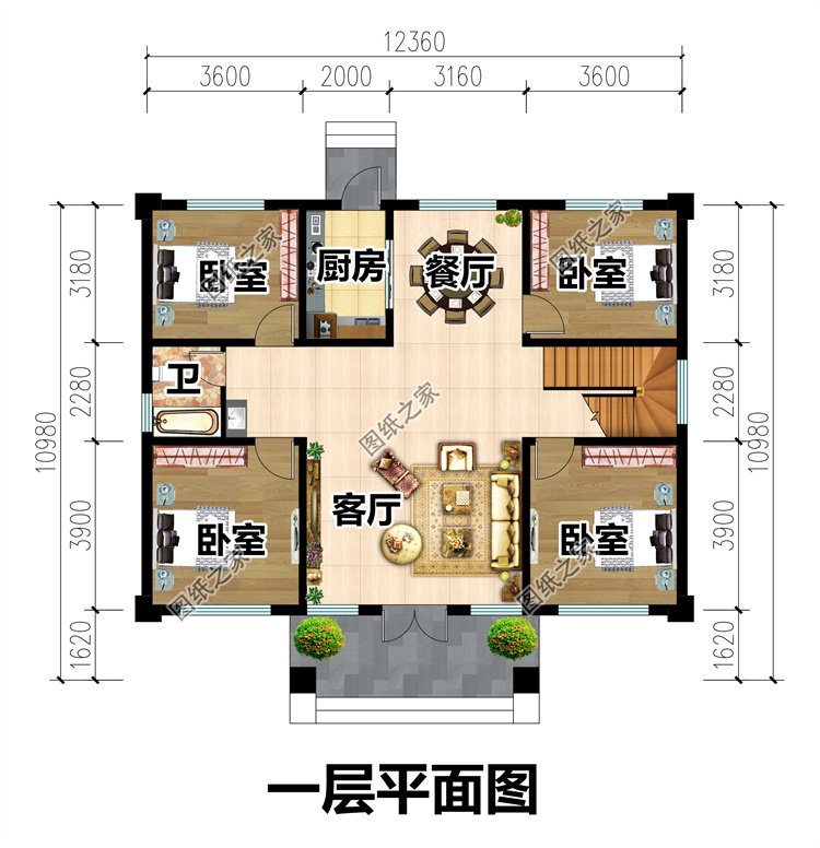 一層農(nóng)村自建房設(shè)計(jì)圖2