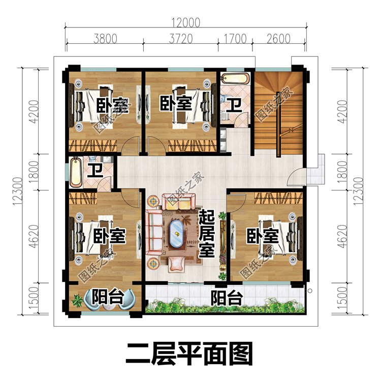 現(xiàn)代風(fēng)三層設(shè)計(jì)圖3
