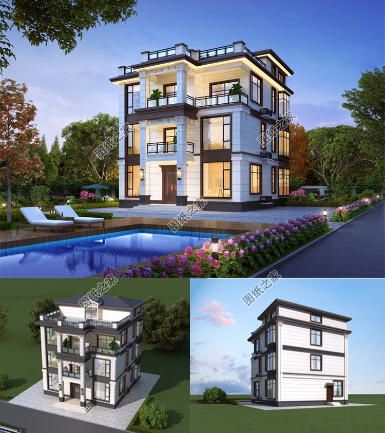 農(nóng)村三間四層別墅設(shè)計(jì)1