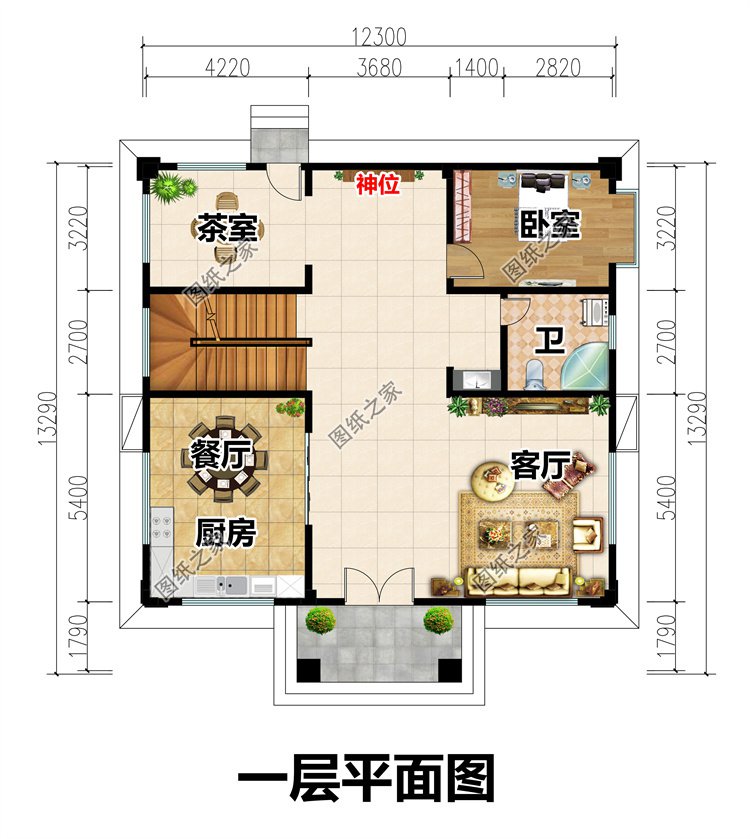 農(nóng)村三間四層別墅設(shè)計(jì)3