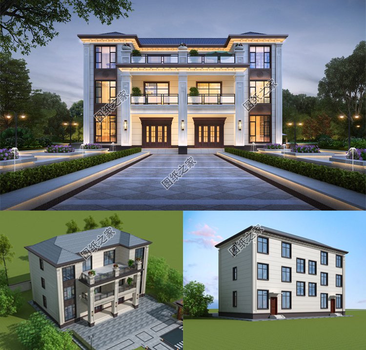 雙拼別墅三層設(shè)計(jì)圖1