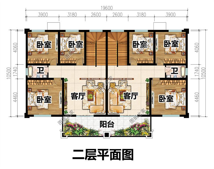 雙拼別墅三層設(shè)計(jì)圖3