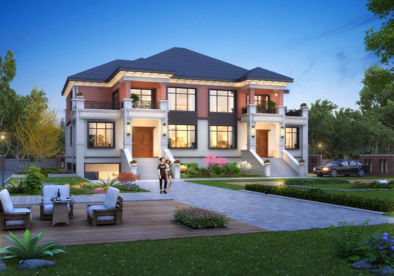 帶地下室二層雙拼別墅設(shè)計(jì)圖,兄弟和睦又省錢(qián),全家人都滿(mǎn)意!