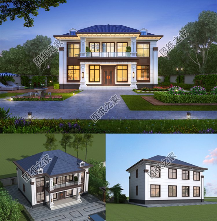 簡(jiǎn)約二層別墅設(shè)計(jì)圖1