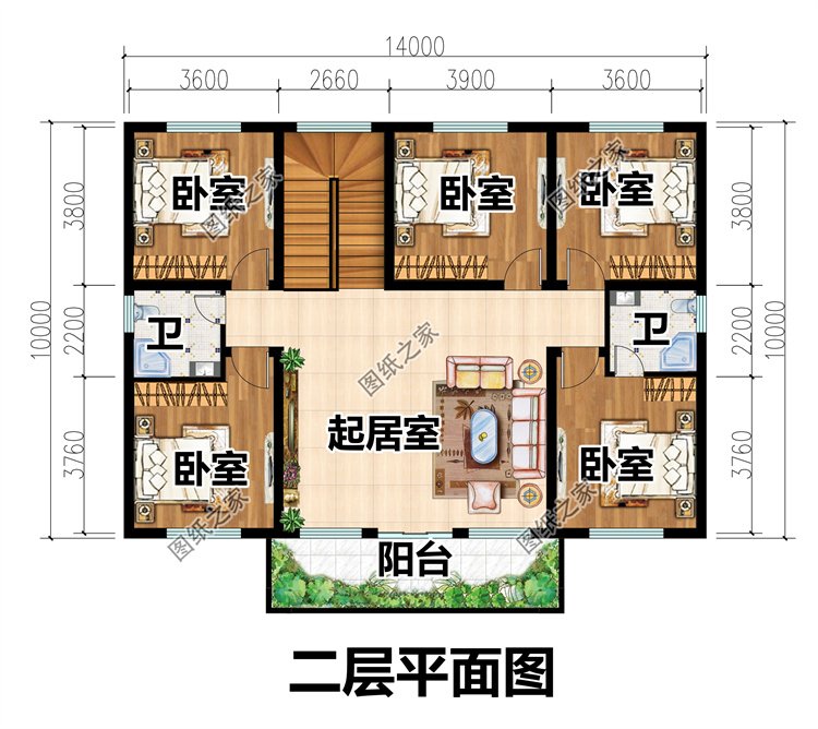 簡(jiǎn)約二層別墅設(shè)計(jì)圖3