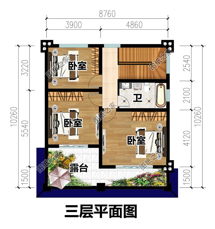 超經(jīng)濟(jì)適用三層農(nóng)村別墅5