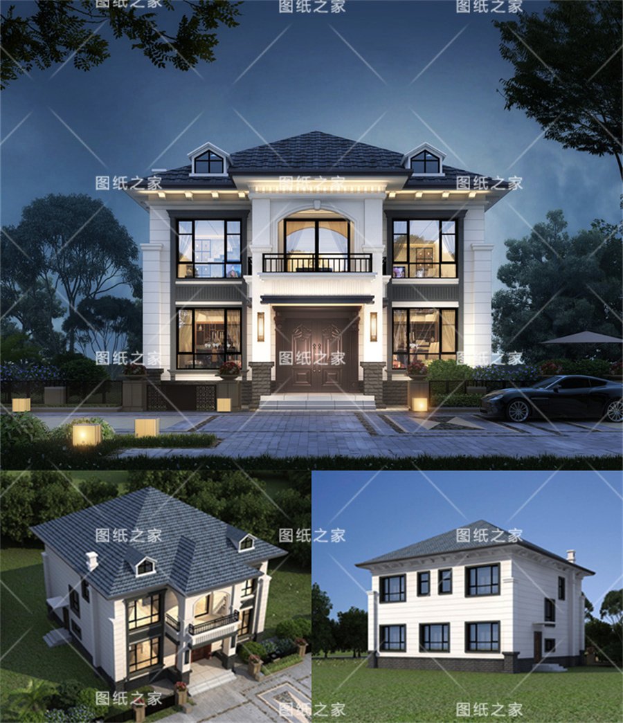 天吶！8款鄉(xiāng)村別墅圖，爆款戶型，實(shí)用又氣派