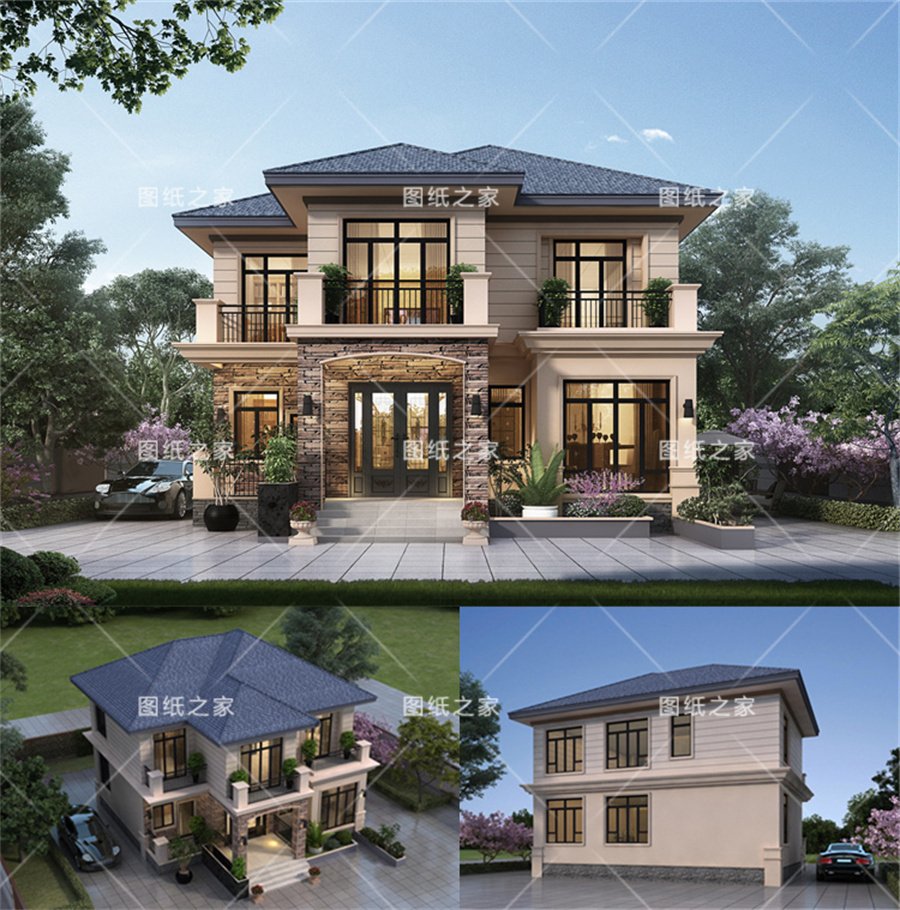 天吶！8款鄉(xiāng)村別墅圖，爆款戶型，實(shí)用又氣派