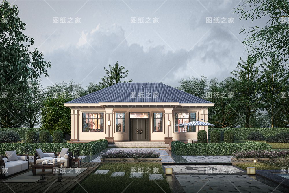 小戶型更實(shí)用！16款農(nóng)村一層別墅