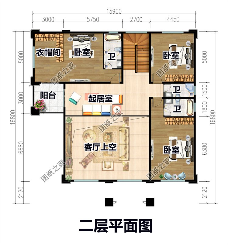 四層復式別墅設計方案3