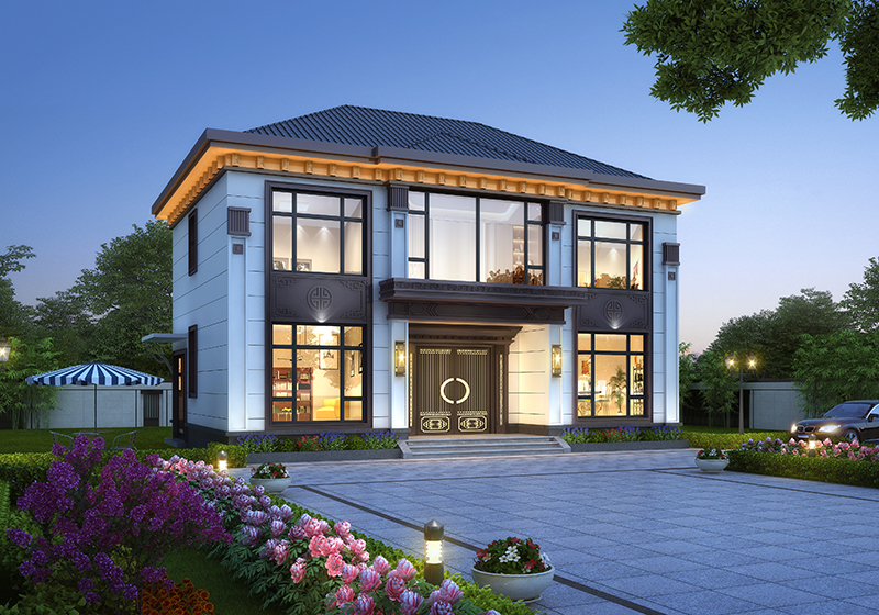 ?13.5x9米這尺寸火了！好多人家照著建這款二層別墅，簡單實用