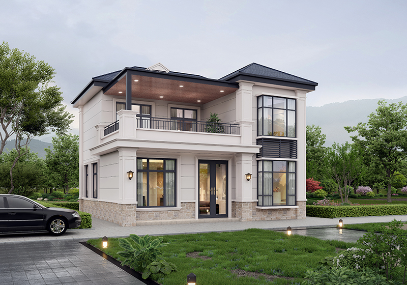 爆款二層自建房別墅設計圖，不追求奢華，建個溫馨實用的家