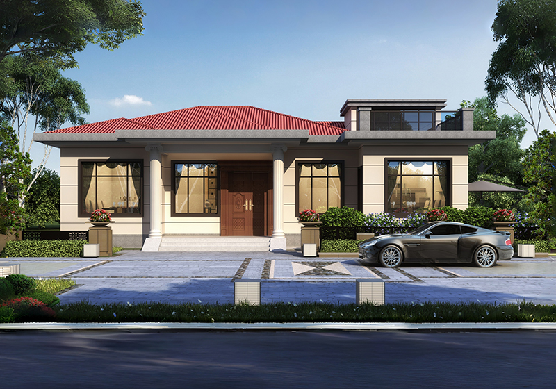 一層帶閣樓農(nóng)村別墅設(shè)計圖，多得一層可變空間，太值了！