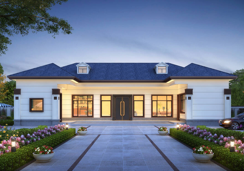 一層新中式三合院設(shè)計(jì)，建好城里大平層都不香了